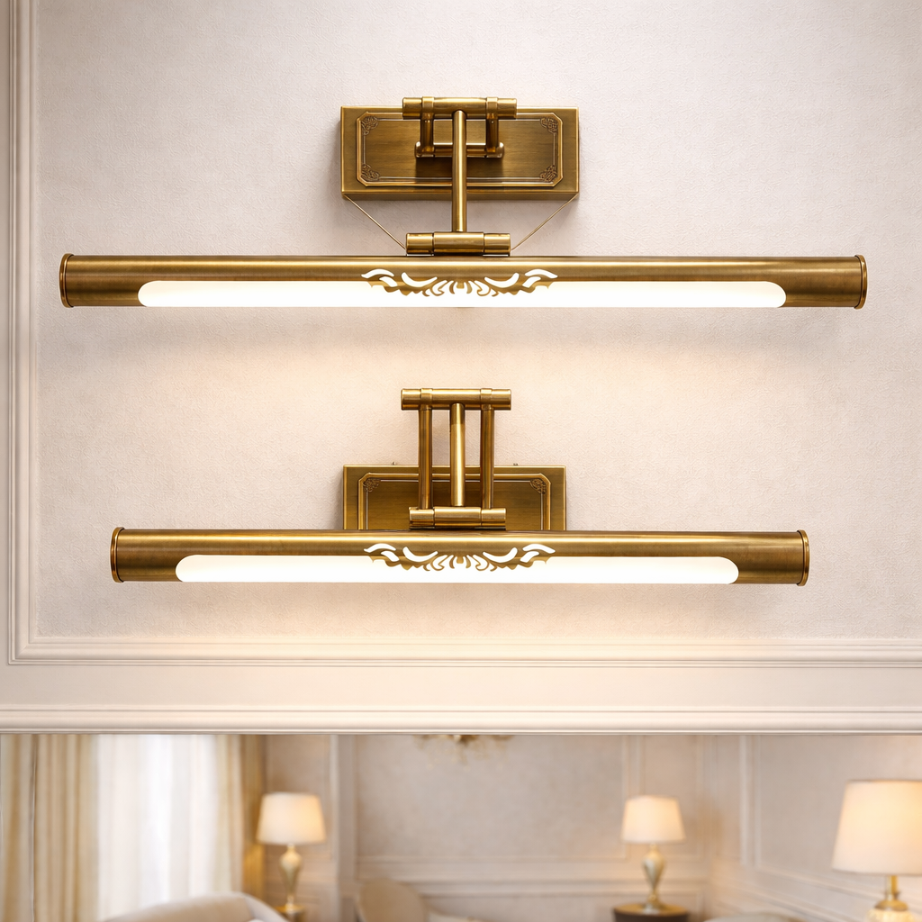 Gold LED Wall Light with ornate detailing, ideal for luxury interiors and accent lighting in living rooms or hotel suites. Energy-efficient and stylish.