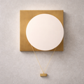 Luxury wall sconce gold finish from Celestia Orb collection featuring a modern LED light with minimalist circular design. Ideal for upscale interiors.