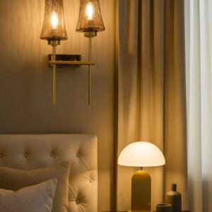 Twin Glow Textured Glass Wall Sconce