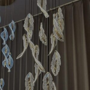 LED Feather Chandelier