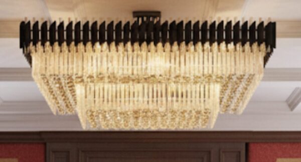 Rectangular LED Crystal Chandelier