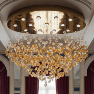 Hanging Crystal Cluster Chandelier