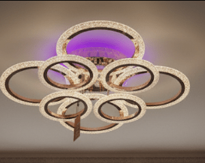 LED Crystal Ring Ceiling Light