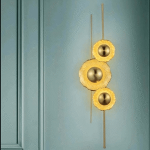 Golden Solar Orbit LED Wall Light