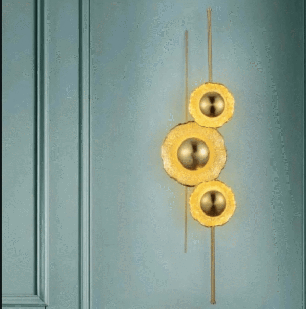 Golden Solar Orbit LED Wall Light