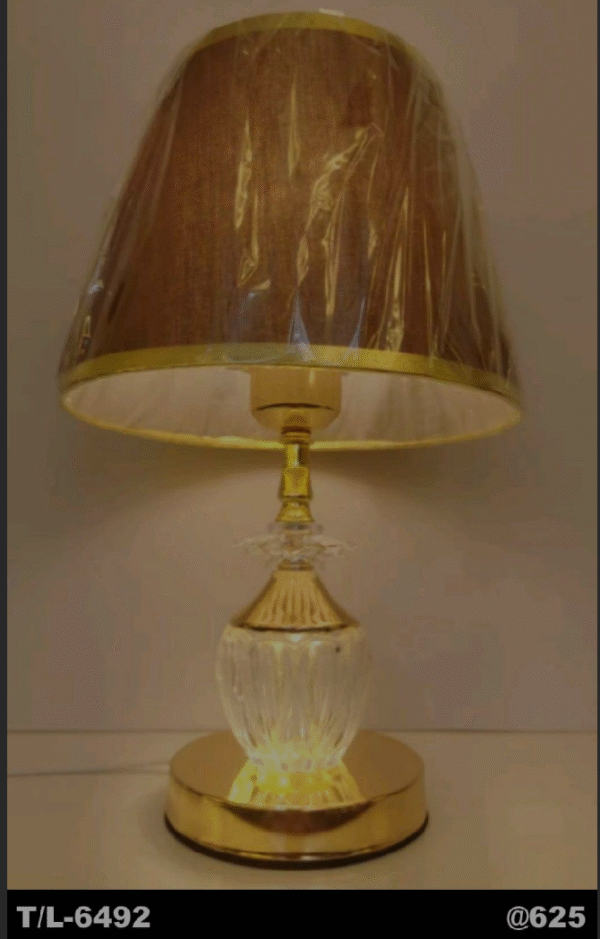 Elegant Crystal & Fabric Table Lamp