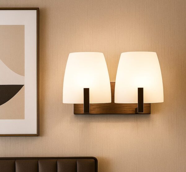 Vintage Double Glass sconce