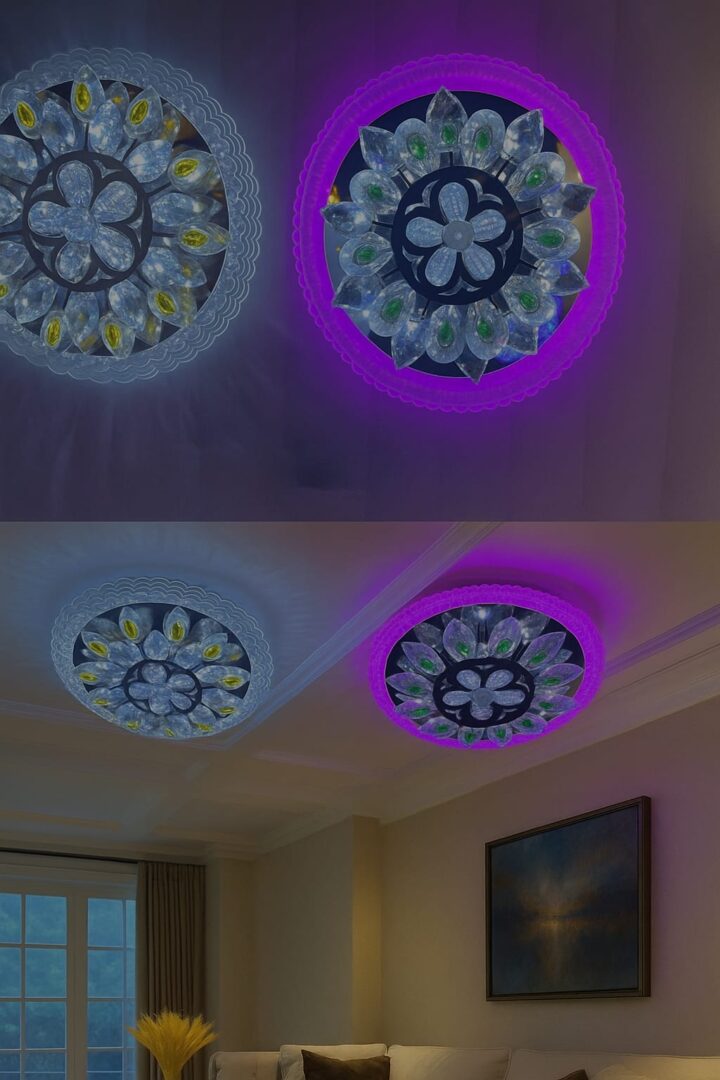 Crystal Bloom LED Ceiling Light Modern Flower-Inspired Lighting