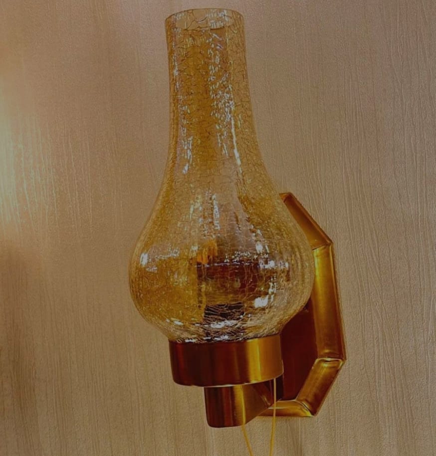 Golden Glass Wall Sconce Luxury Lighting