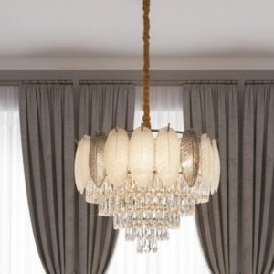 Feather Crystal Chandelier