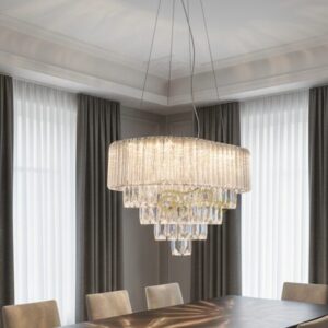 Rectangular Crystal Drop Chandelier
