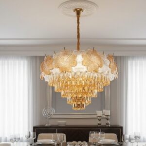 Golden Crystal Chandelier