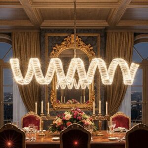 Crystal Wave Linear Chandelier
