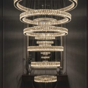 Spiral Crystal Ring Chandelier