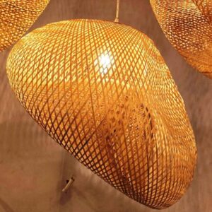 Organic Bamboo Pendant Light | Stylish Eco-Friendly Ceiling Lamp