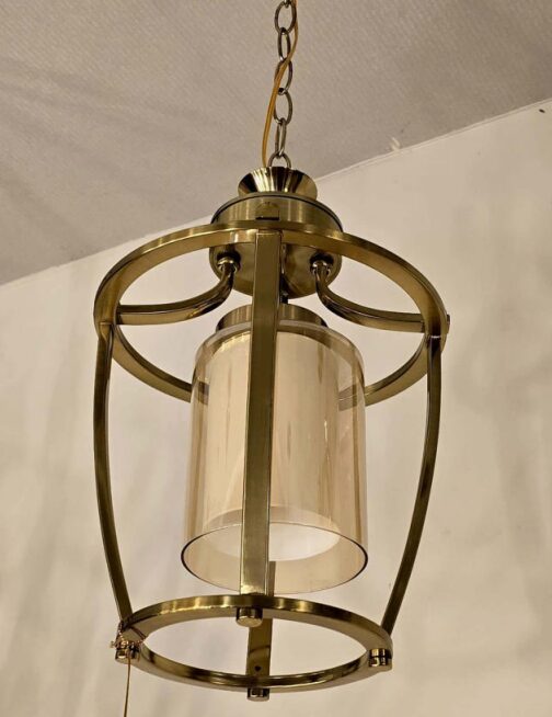 Modern Brass Pendant Lantern | Luxury Contemporary Villa Lighting Online