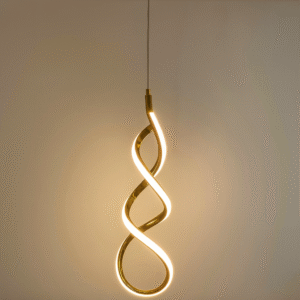 Modern Gold Spiral LED Pendant India