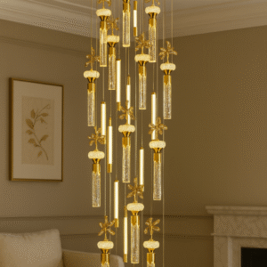 Luxury Gold Multi-Drop Chandelier |