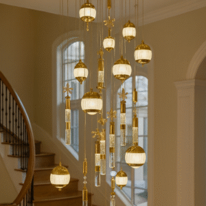 Luxury Gold Cluster Chandelier