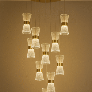 Luxury Crystal LED Cluster Chandelier India
