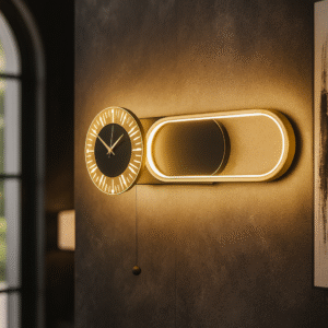 Modern LED Wall Clock Light