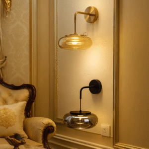 Luxury Dual Glass Wall Light Set