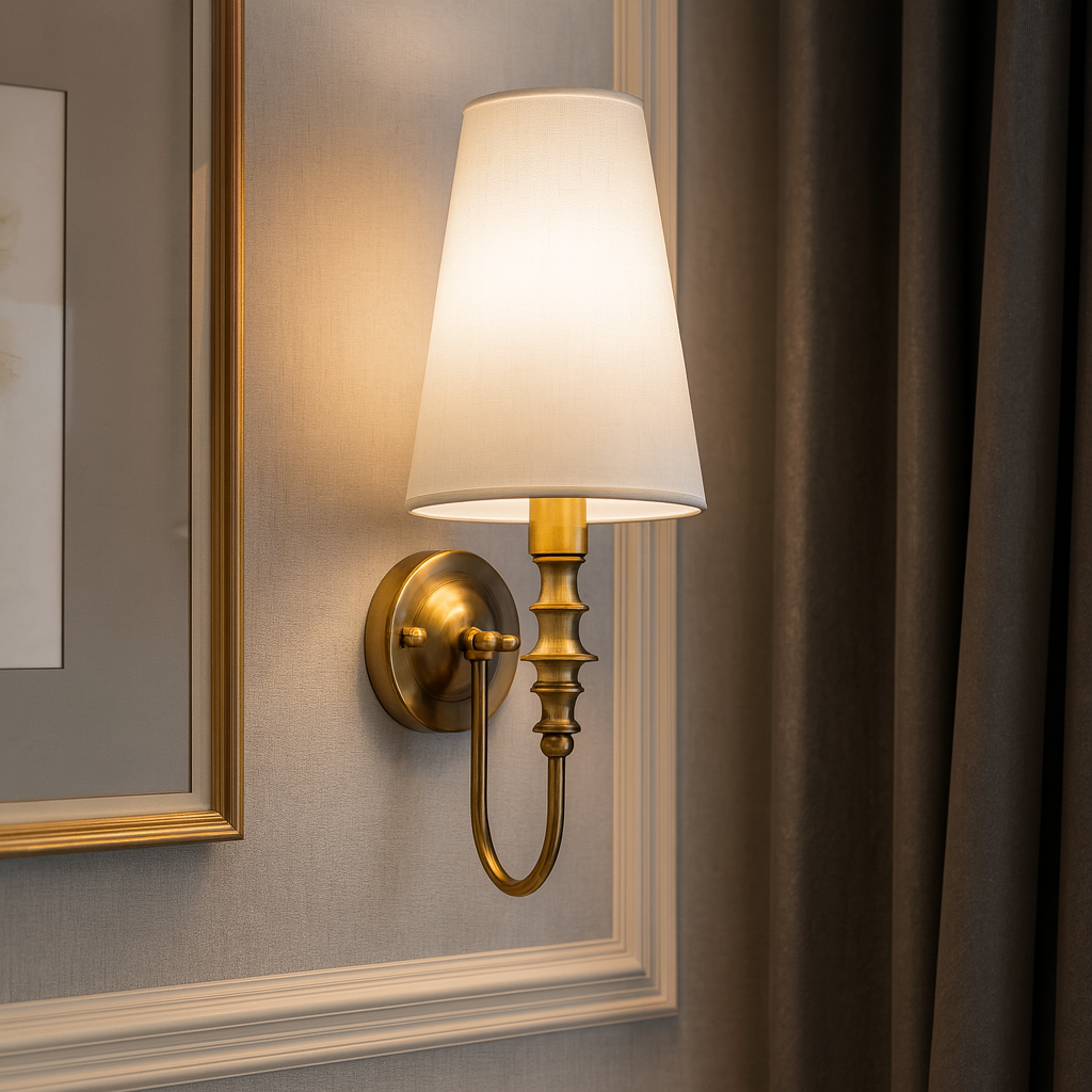 Classic Fabric Shade Wall Light